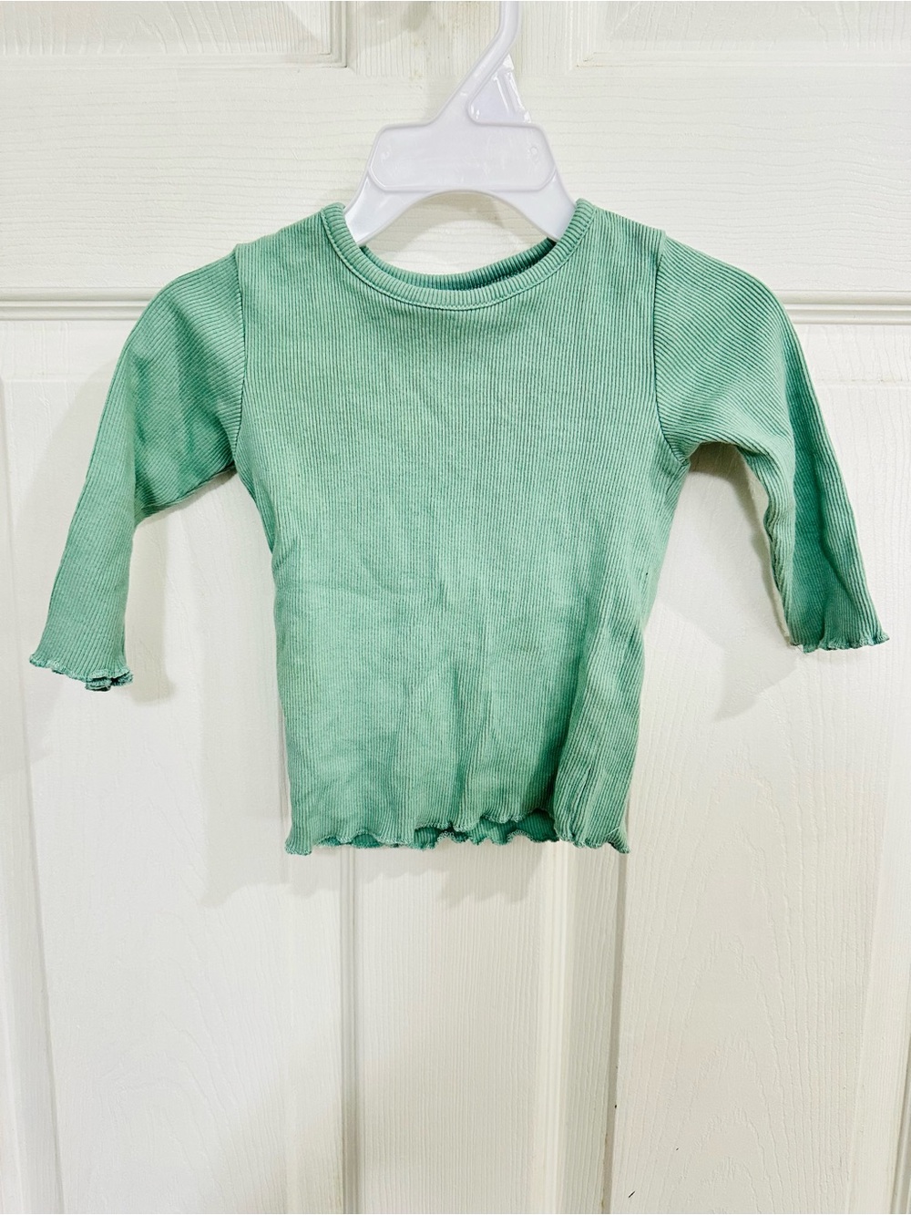 George Mint Green Ribbed Long-Sleeve Tee